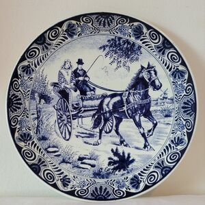 Delfts Horse and Carriage Plate